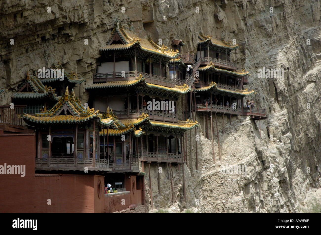 The Hengshan Hanging Temple / Monastery on Mount Heng at Datong, Shanxi, China Stock Photo