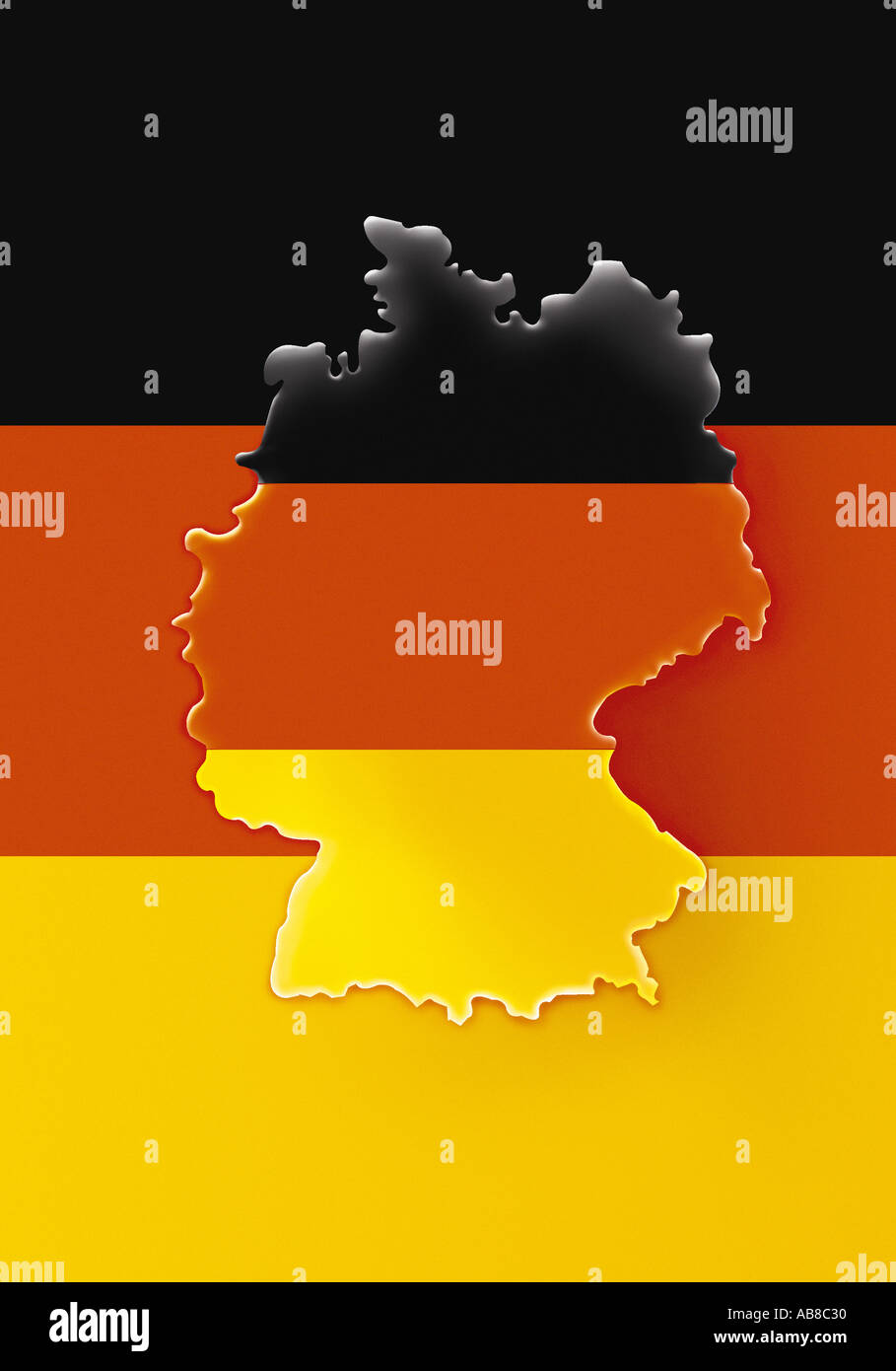 Map of Germany Stock Photo