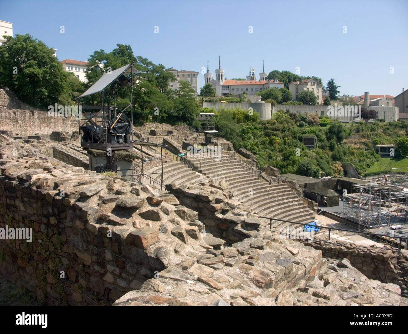 Roman amphitheatre Lyon France Stock Photo