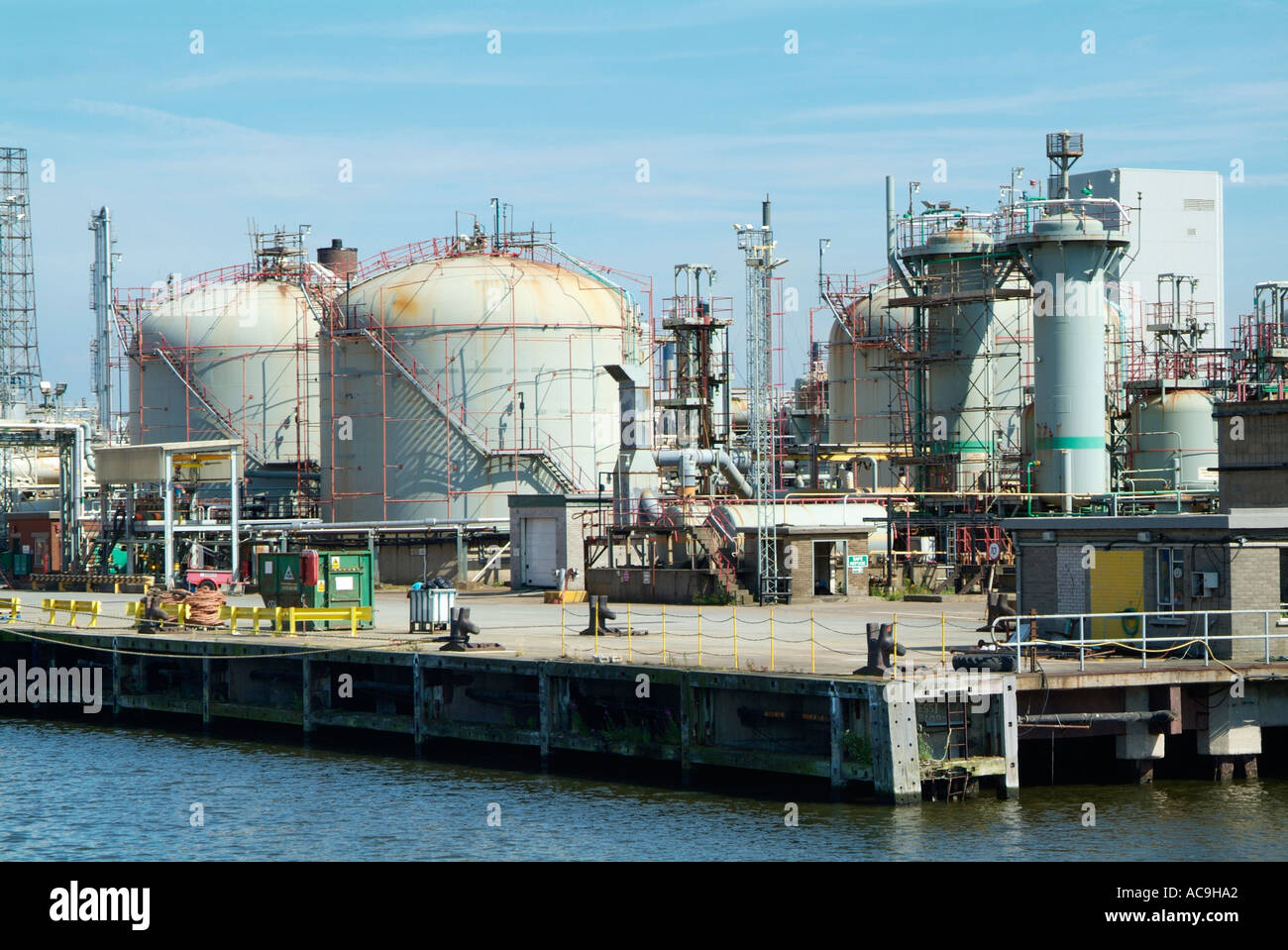 Chemical plants Manchester Lancashire North west Ship canal UK GB Europe Stock Photo