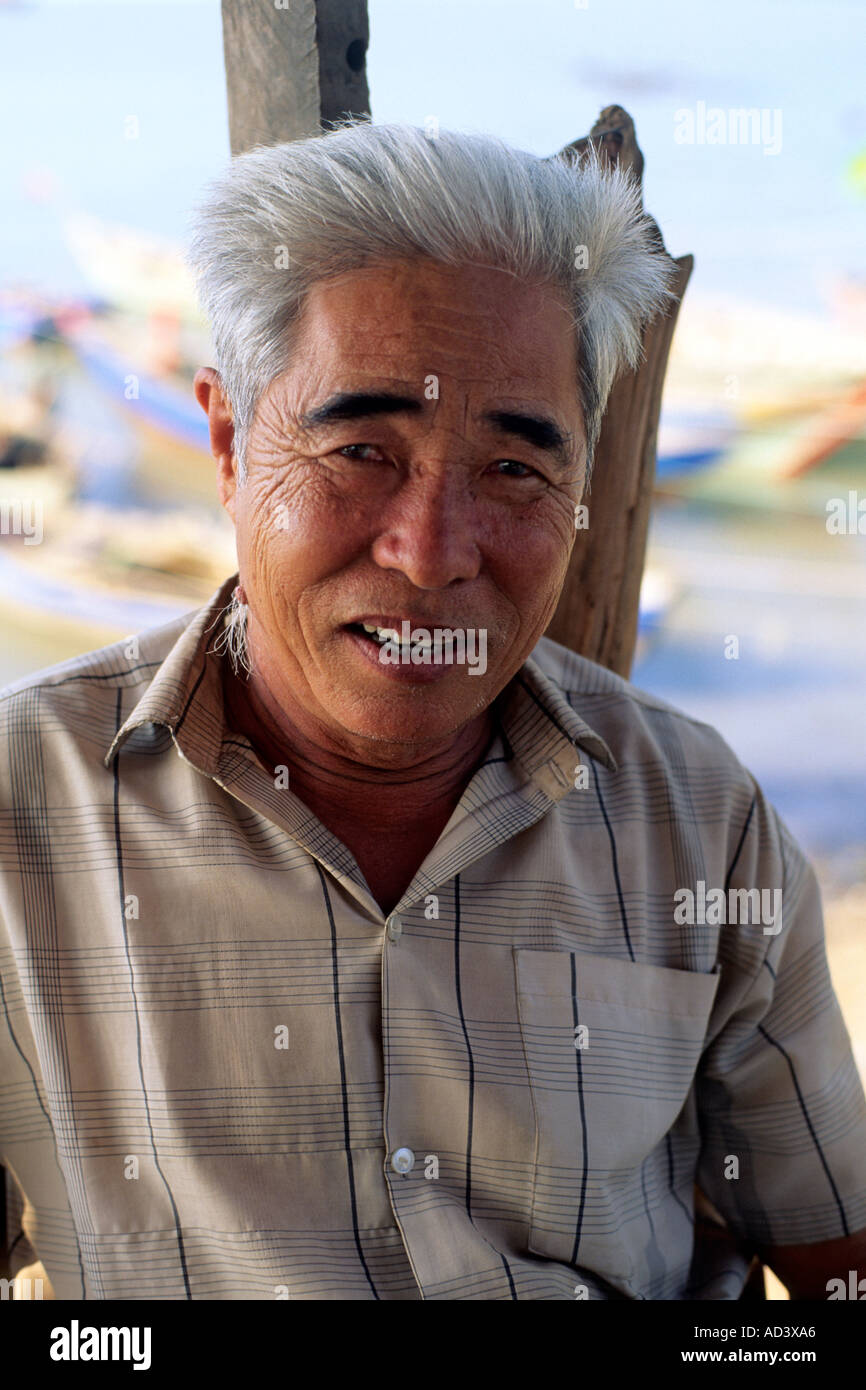 Elderly vietnamese man  Stock Photo