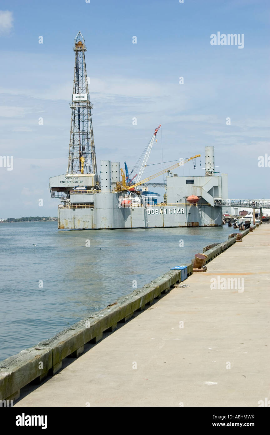 Oil Rig in the ocean. Stock Photo