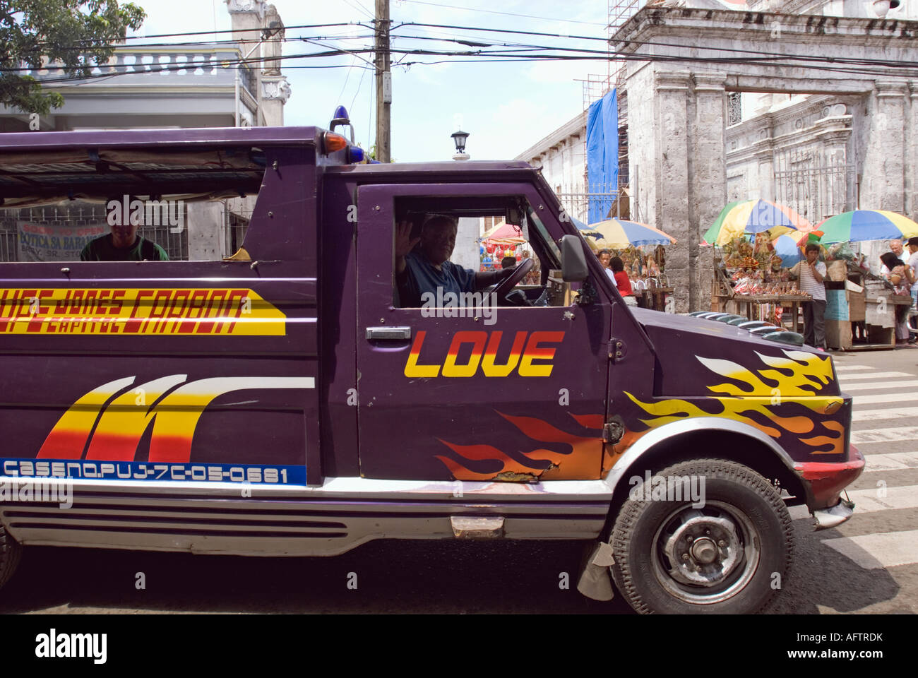 Philippines Jeepney Cebu Visayas Stock Photo