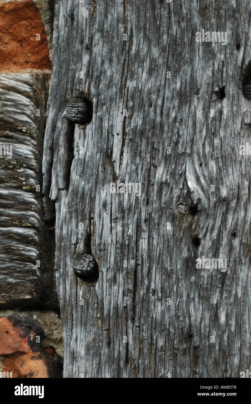 Old Wooden Beam Stock Photo