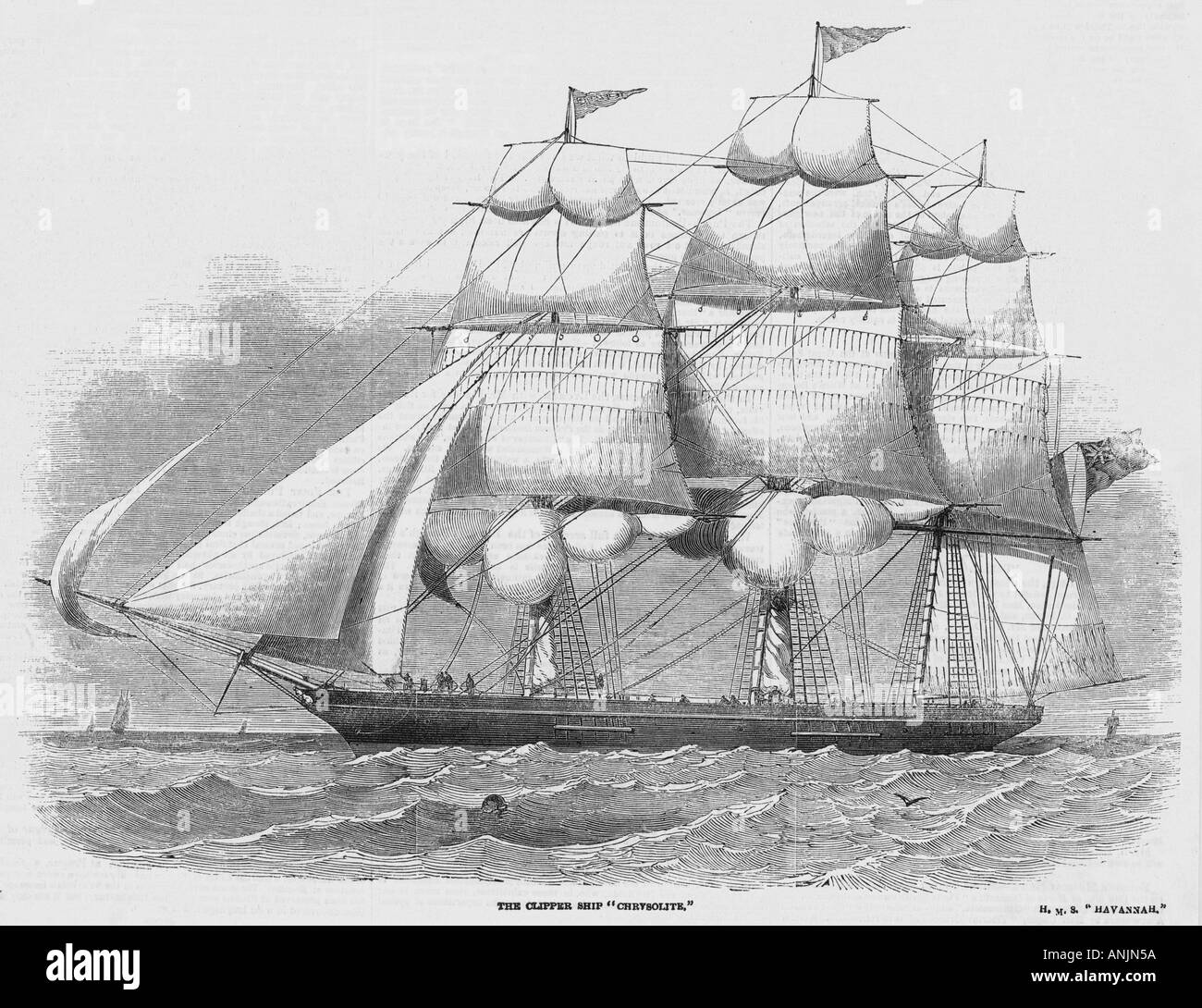 Sailing Ship Chrysolite Stock Photo