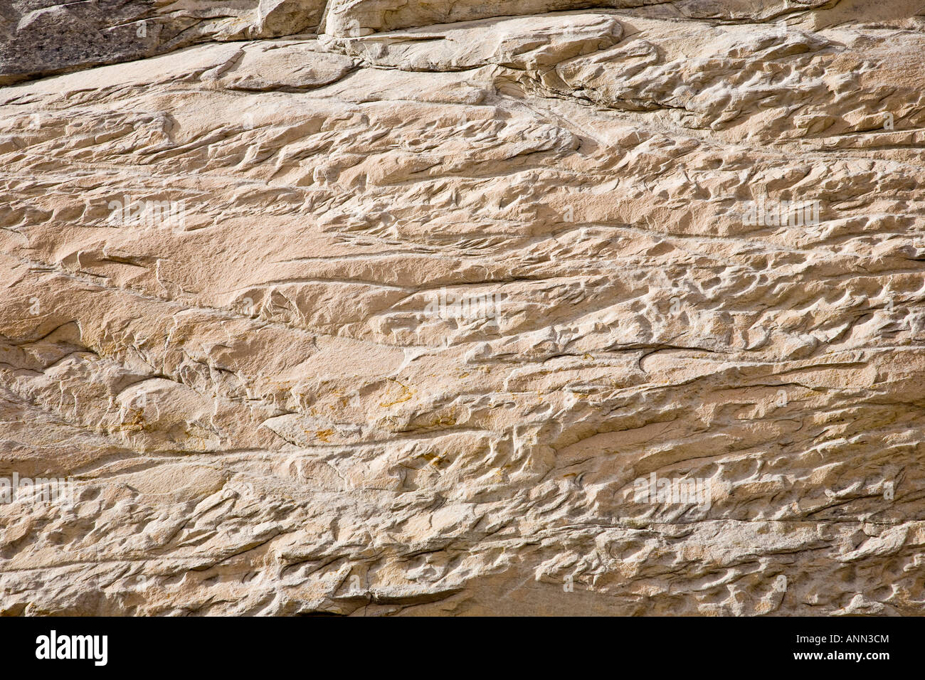 Reddish, yellowish Sandstone - stone surface Stock Photo