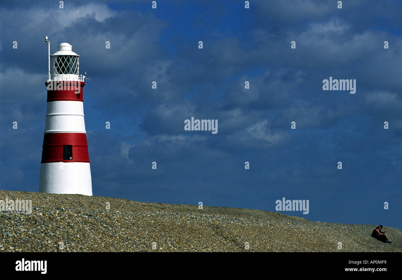 Orfordness Lighthouse, Suffolk, UK. Stock Photo