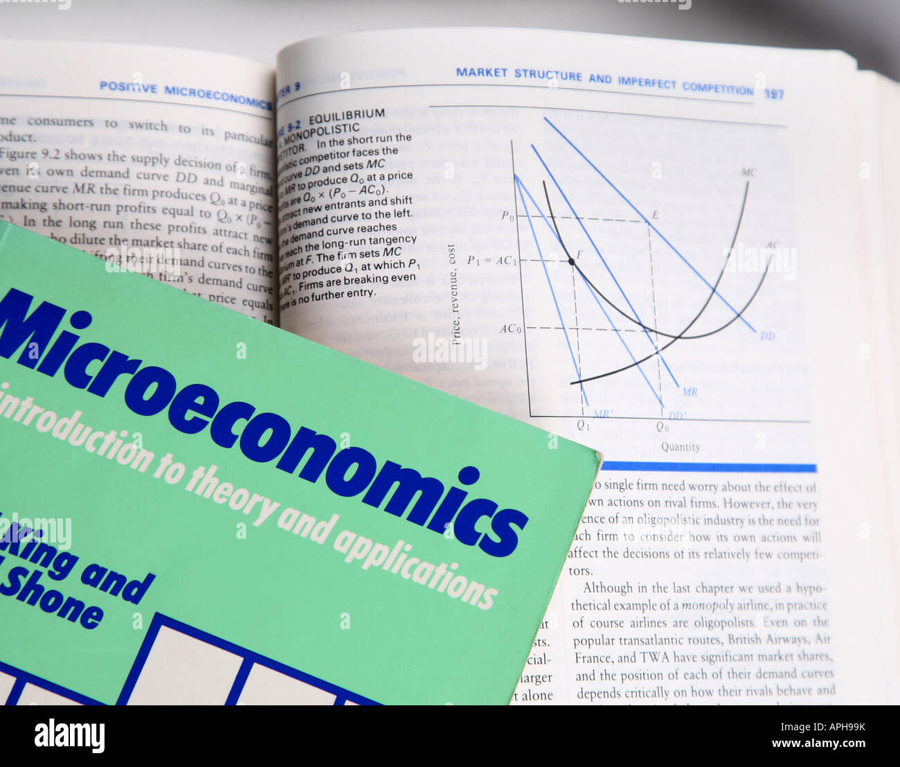 economics text books Stock Photo