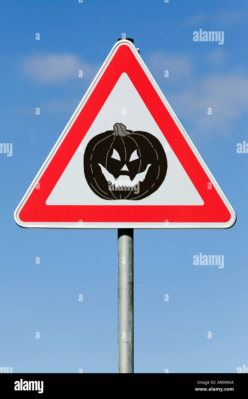 Attention! Halloween Stock Photo