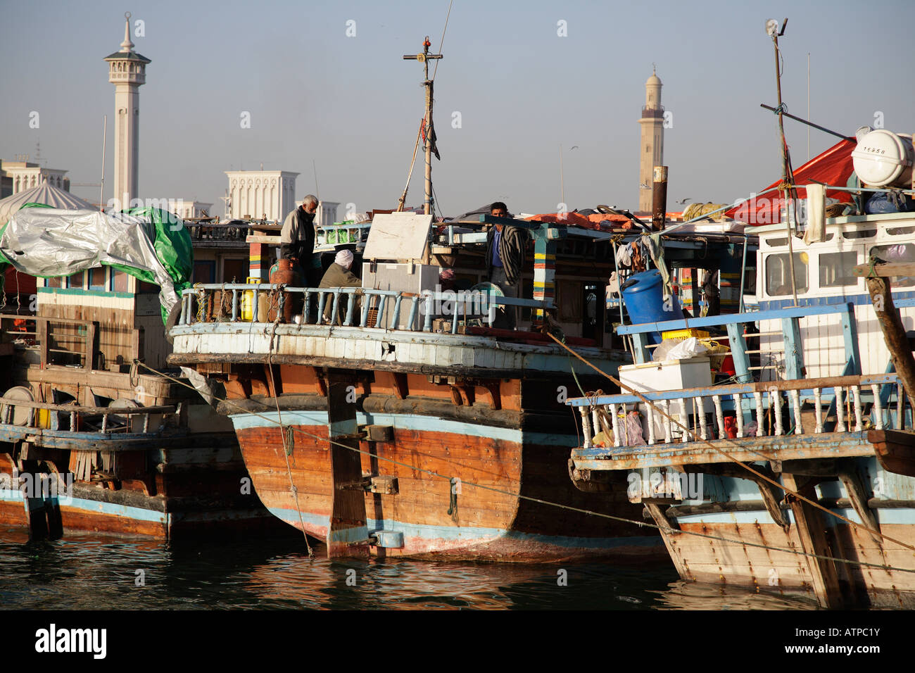 Unexpected clash of religions- Dubai Creek 2 Stock Photo