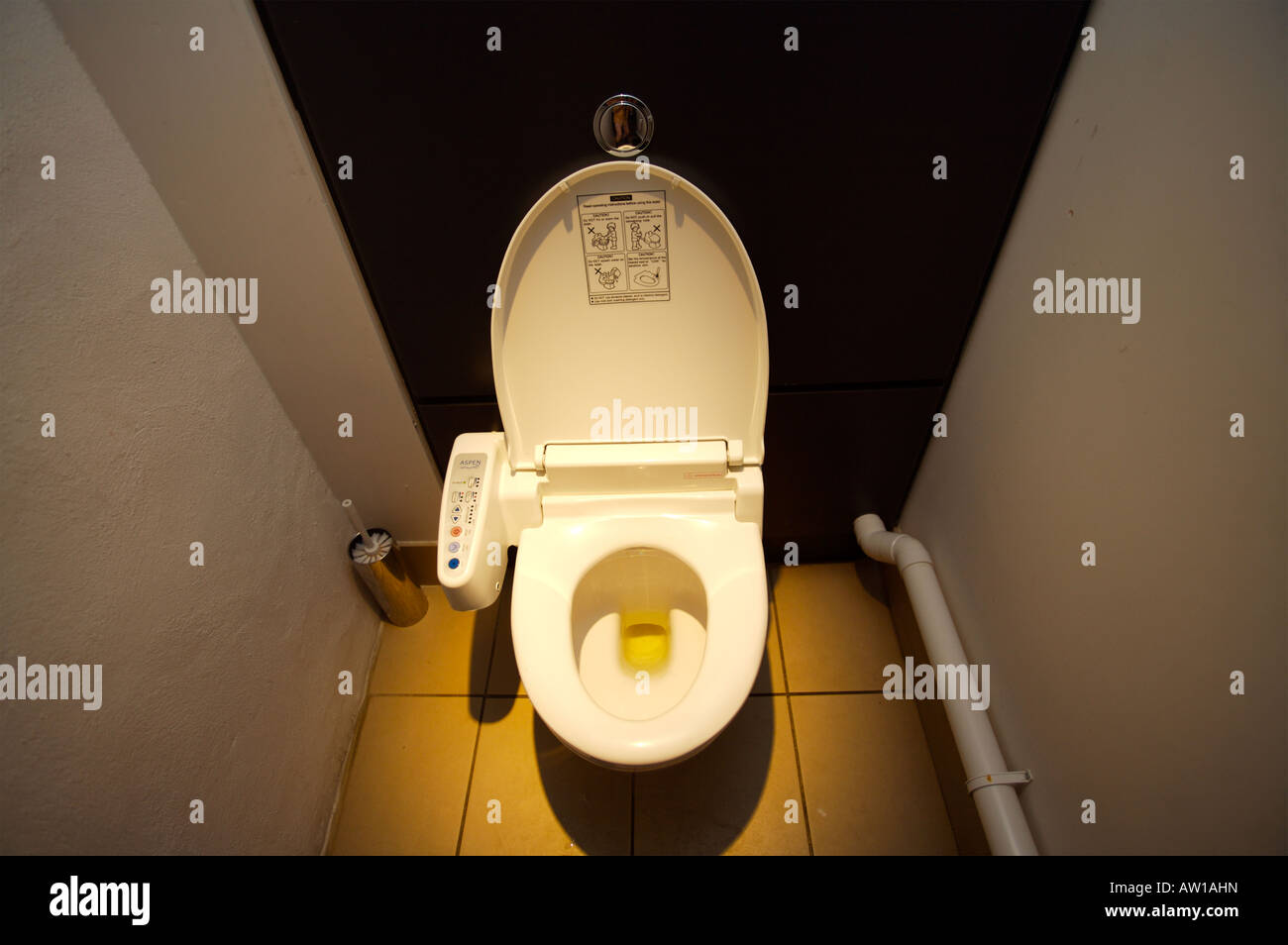 A Japanese paperless toilet Stock Photo