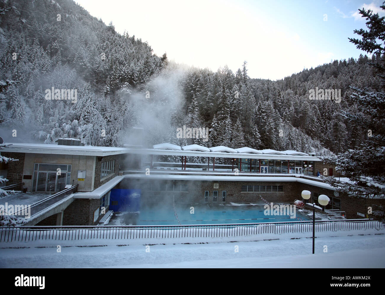 Spa mineral waters at Radium Hot Springs Stock Photo