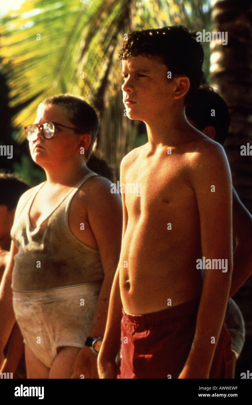 LORD OF THE FLIES 1990 Columbia film with Balthazar Getty at right Stock Photo