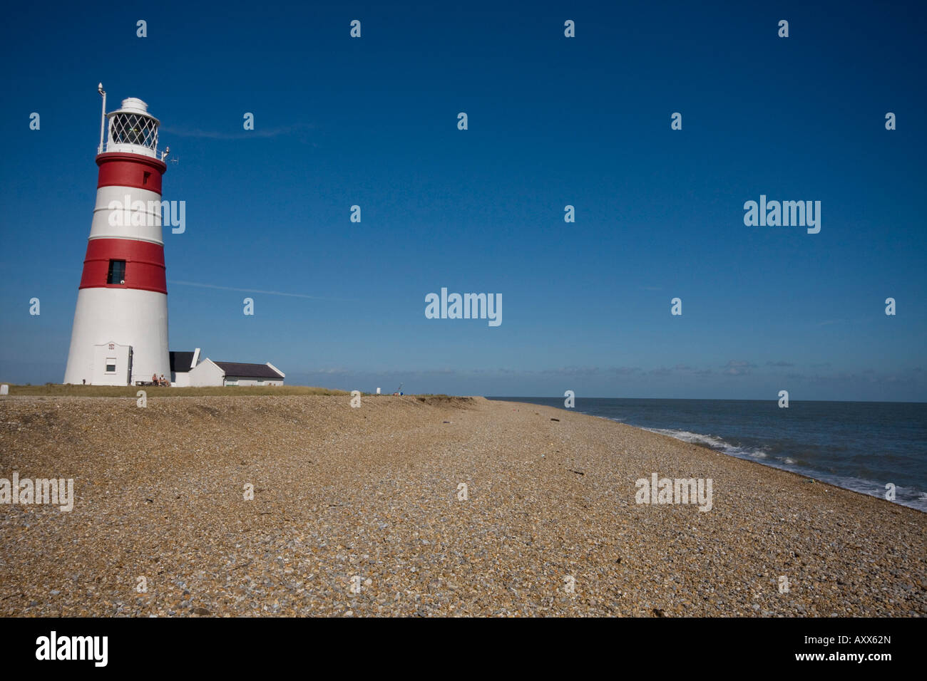 Orfordness lighthouse build in 1792 Stock Photo