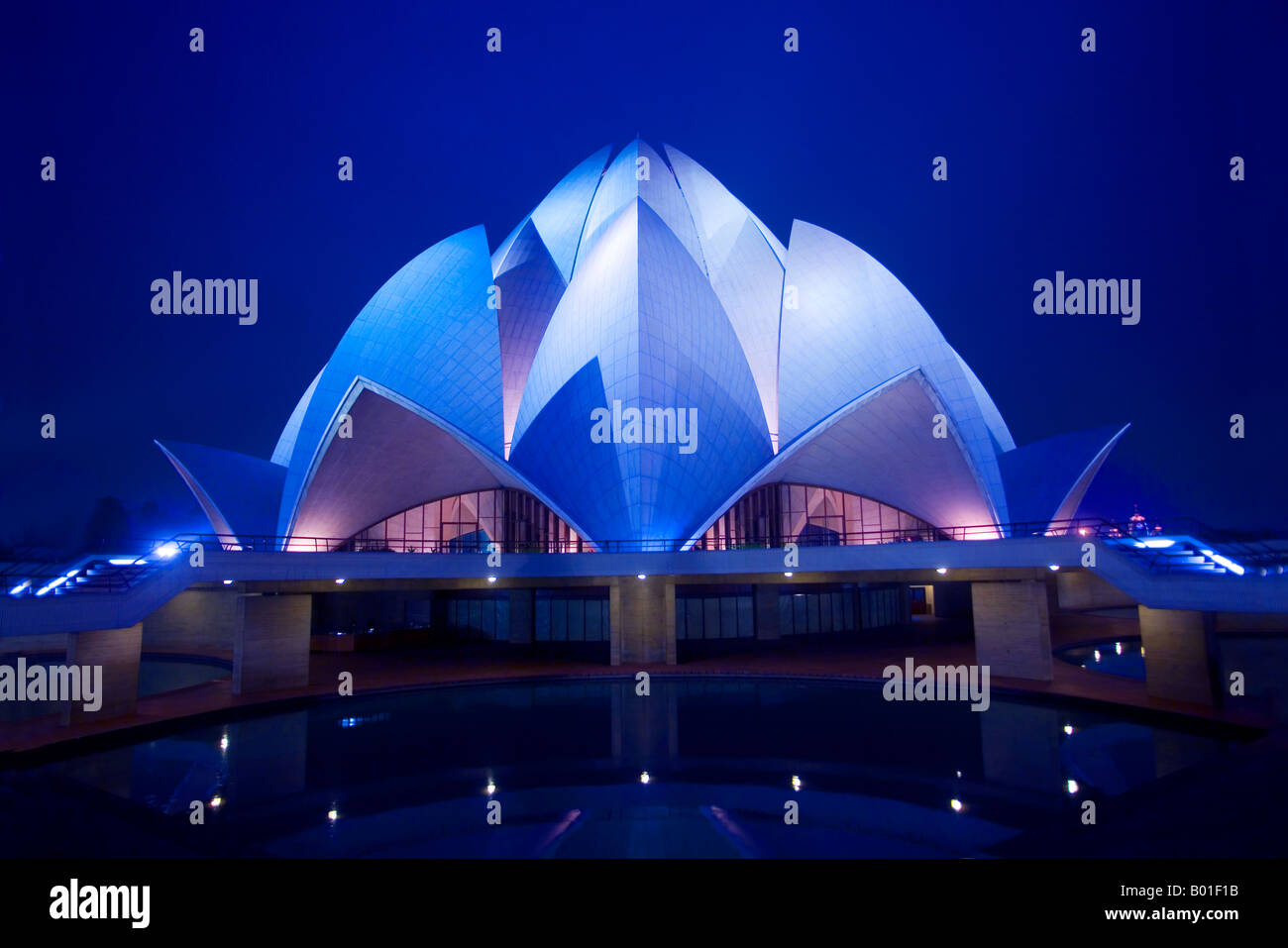 The Lotus Temple, New Delhi, India Stock Photo