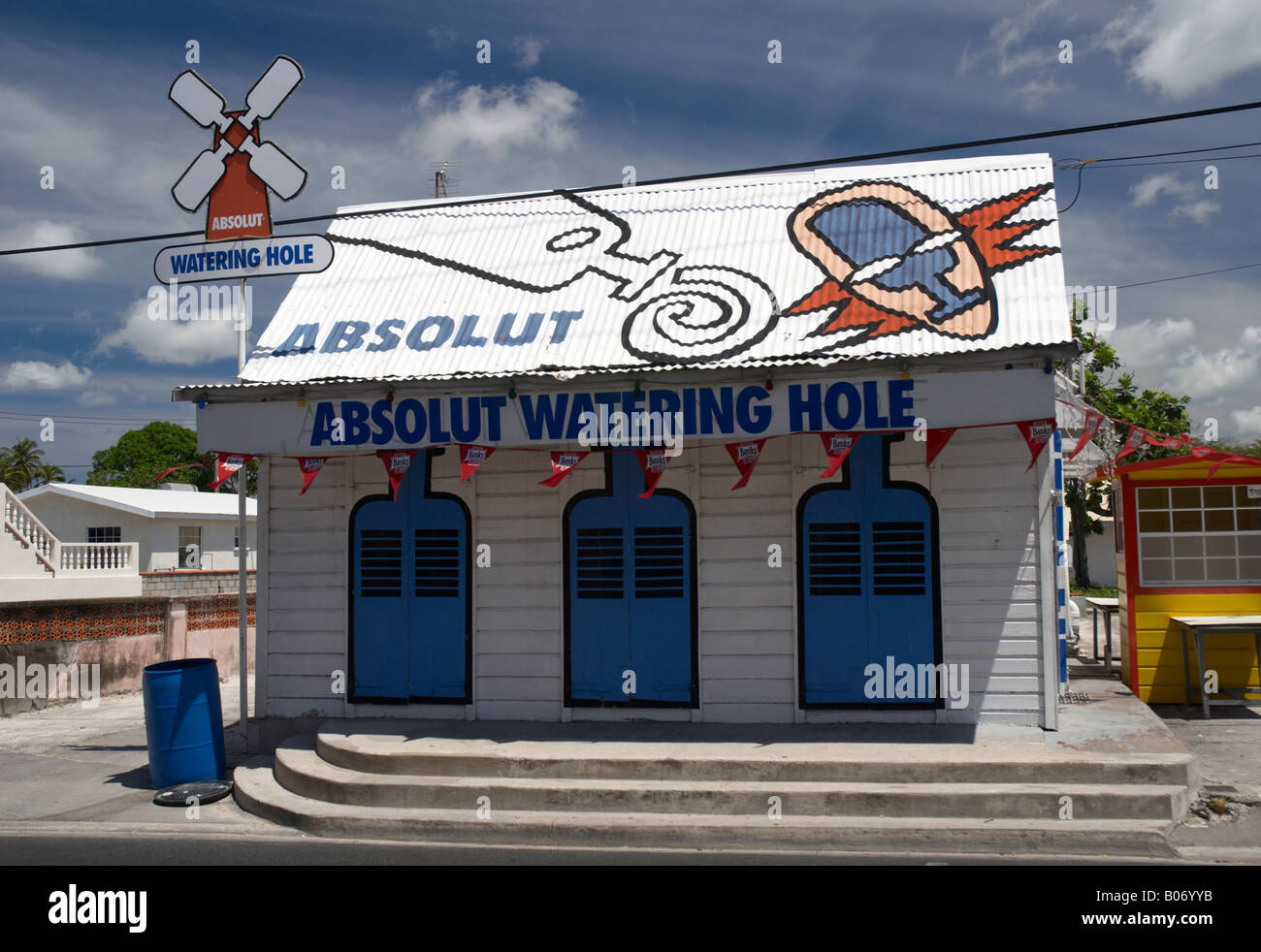 A rum shop in St Lawrence Gap, Barbados Stock Photo