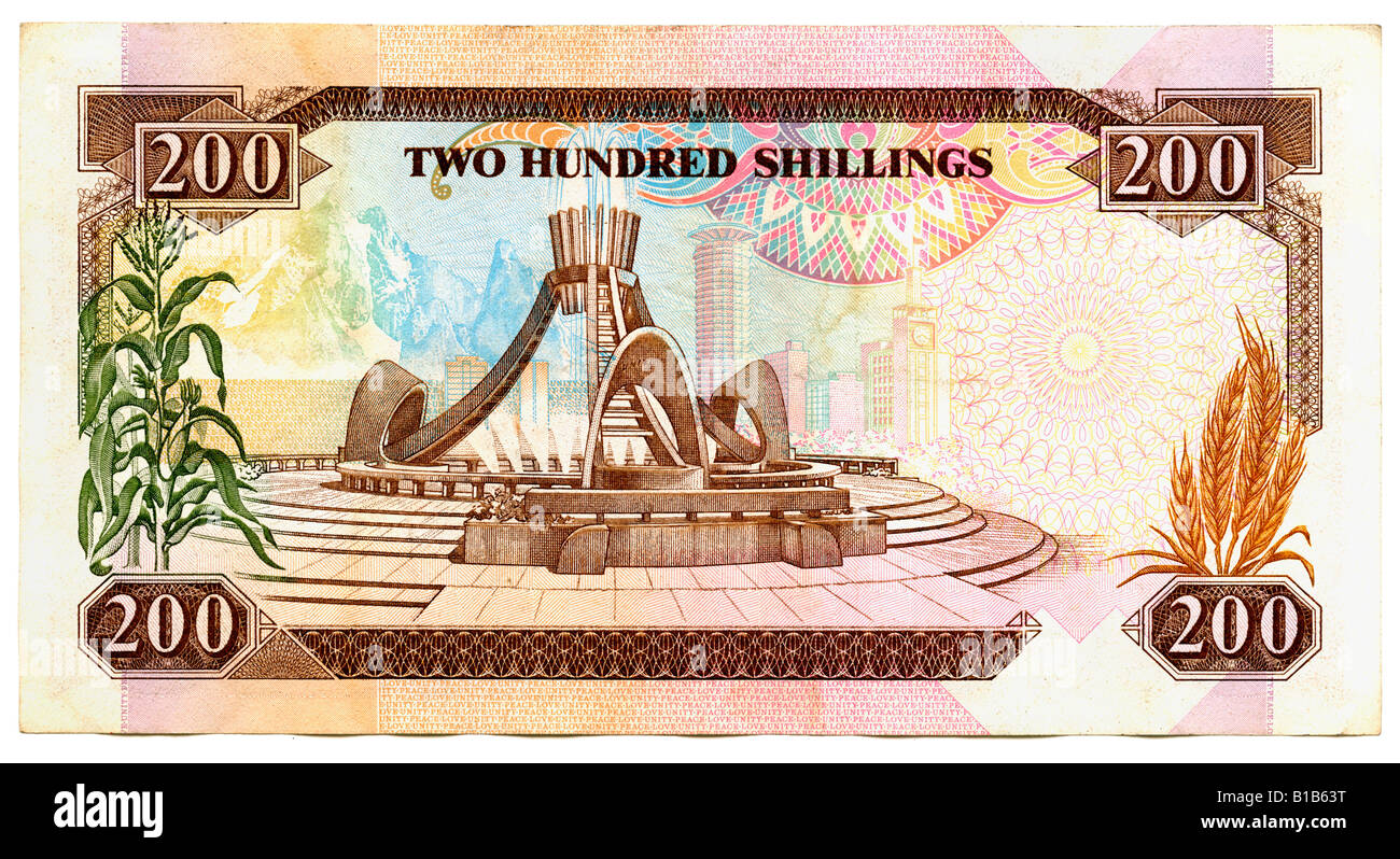 Banknote, Kenya Shilling, close-up Stock Photo