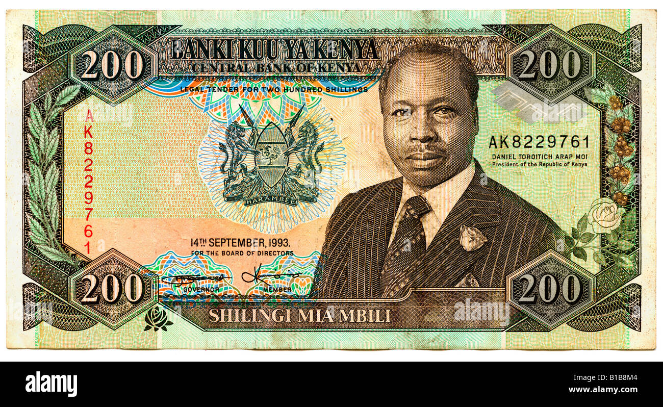 Banknote, Kenya Shilling, close-up Stock Photo