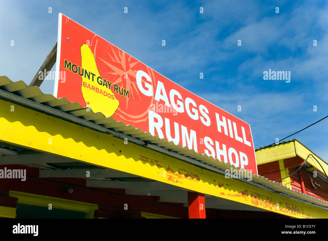 Rum shop East Coast Barbados Caribbean Stock Photo