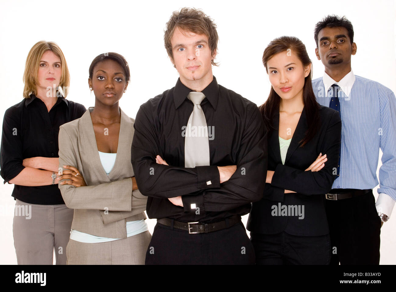 A serious business team Stock Photo