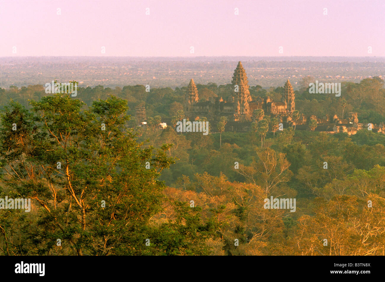 Asia, Cambodia, Siem Reap. Angkor Wat. Stock Photo