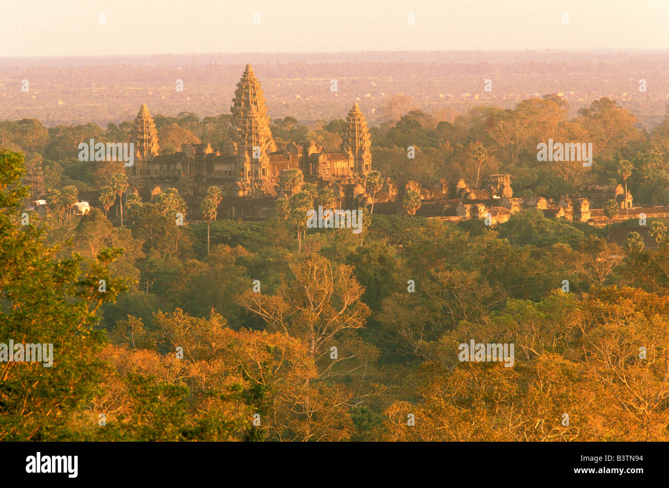 Asia, Cambodia, Siem Reap. Angkor Wat. Stock Photo