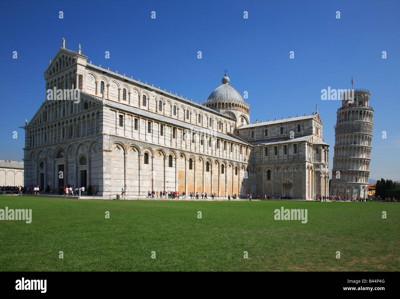 Platz der Wunder mit Dom Santa Maria Assunta und schiefer Turm Pisa Toskana Italien Pisa Tuscany Italy Stock Photo