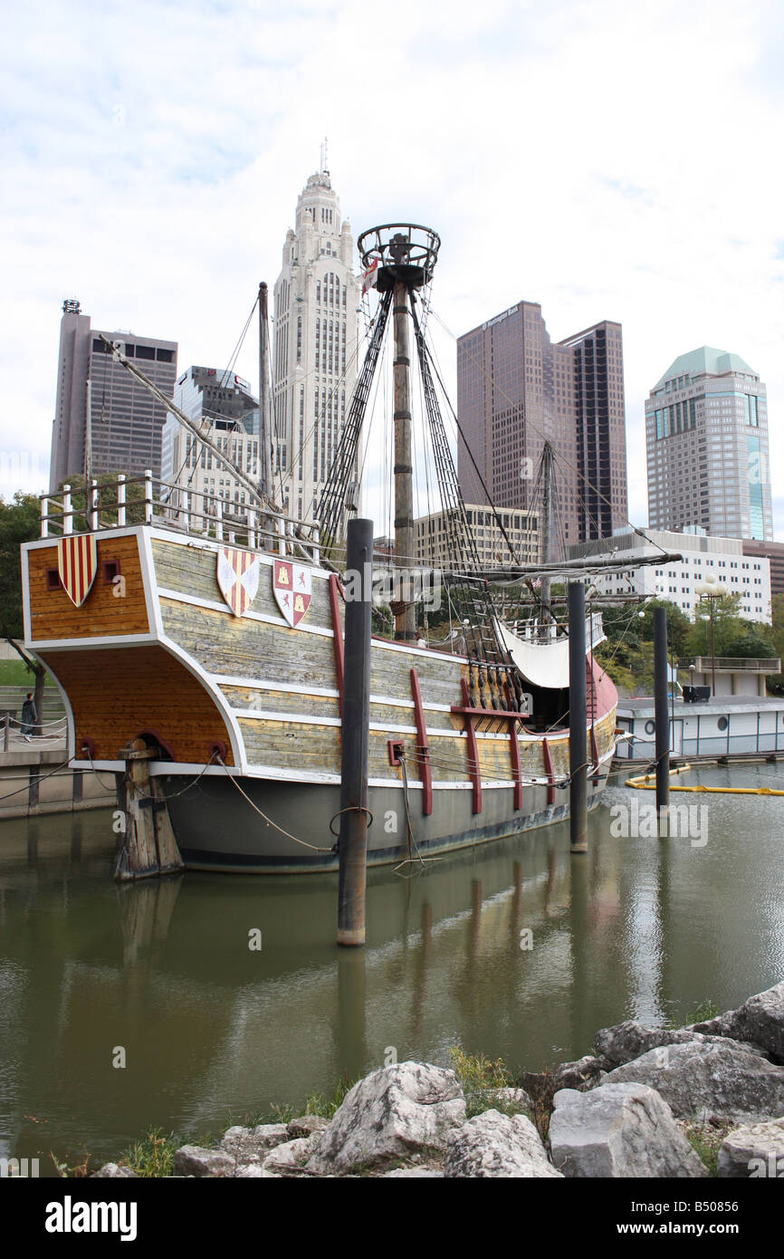 Ship Santa Maria Columbus Ohio Stock Photo