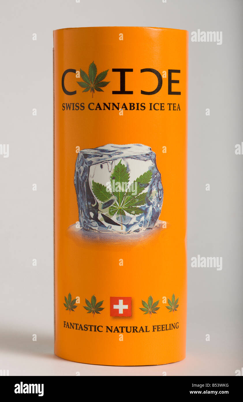 Swiss Cannabis Ice Tea Stock Photo