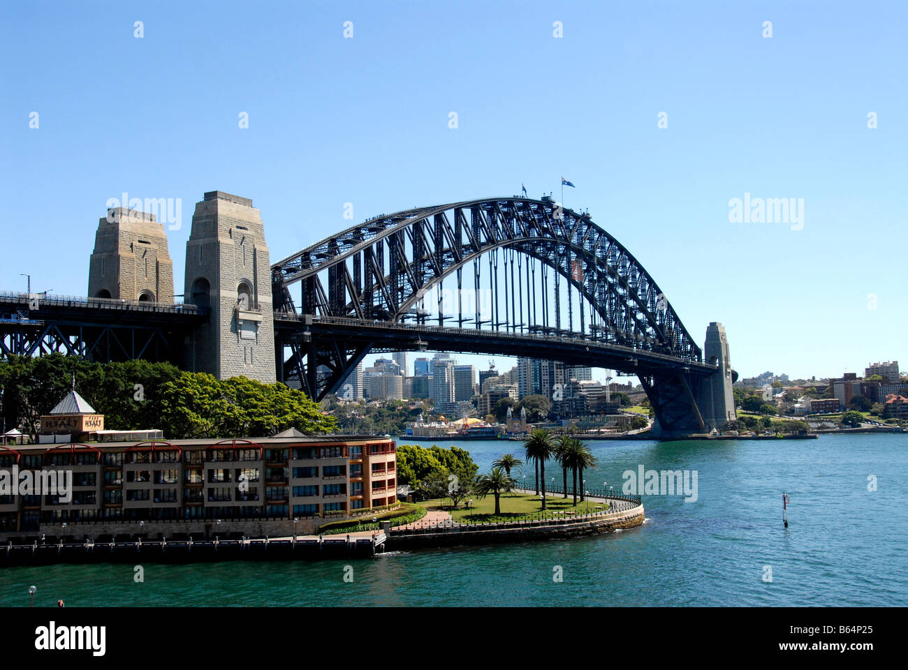 bridge and Hyatt hotel Sydney Australia Stock Photo