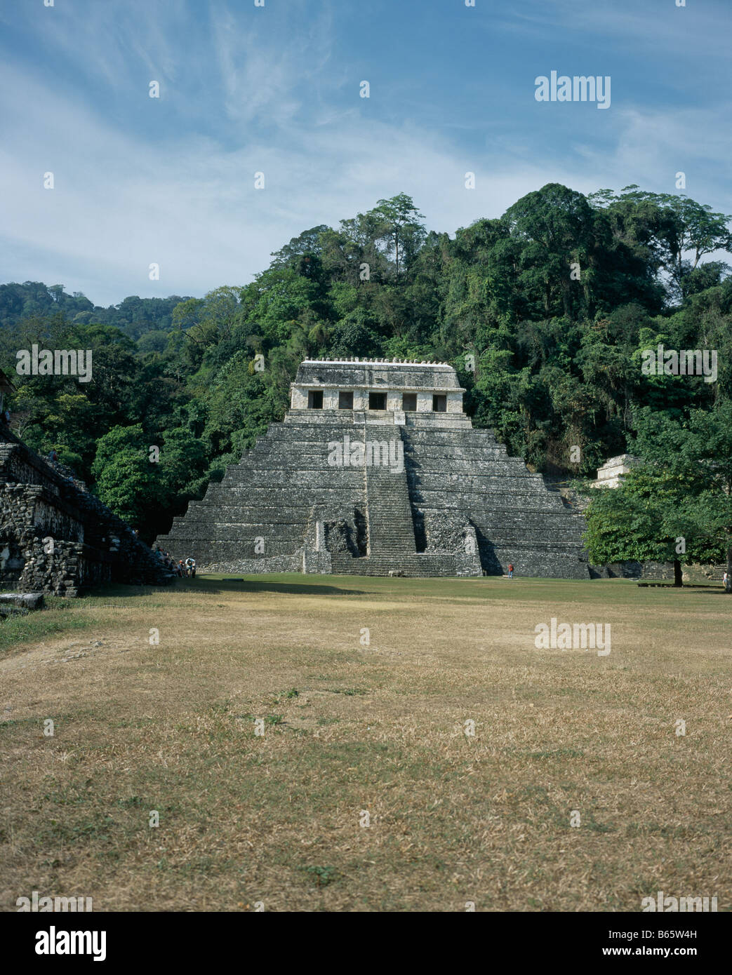 Mexico Palenque Temple Of Inscriptions Stock Photo