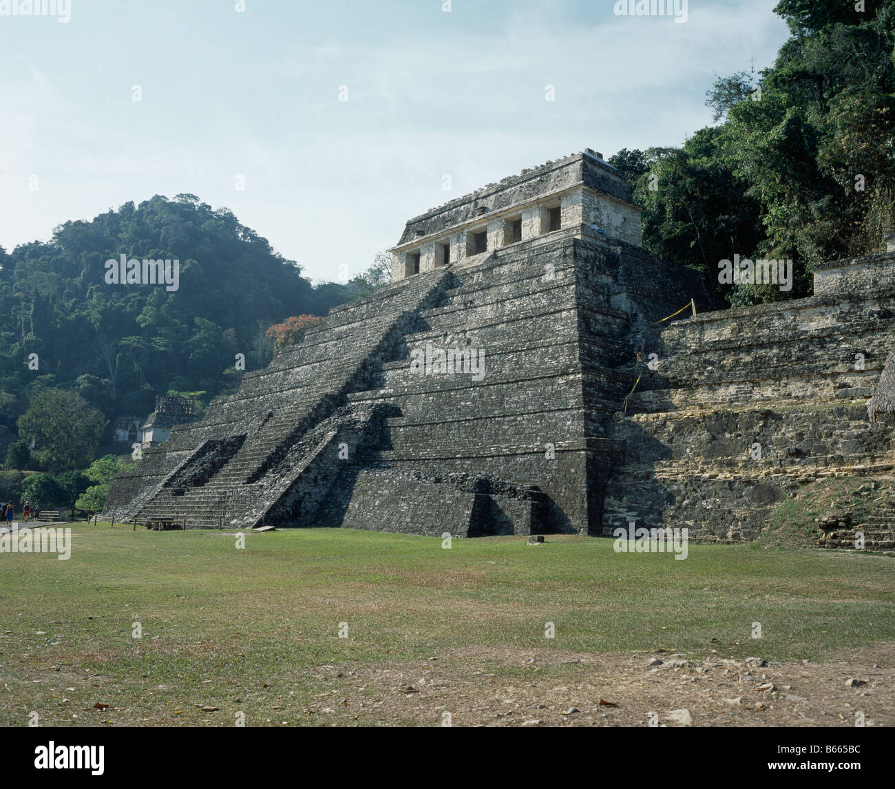 Mexico Palenque Temple Of Inscriptions Stock Photo