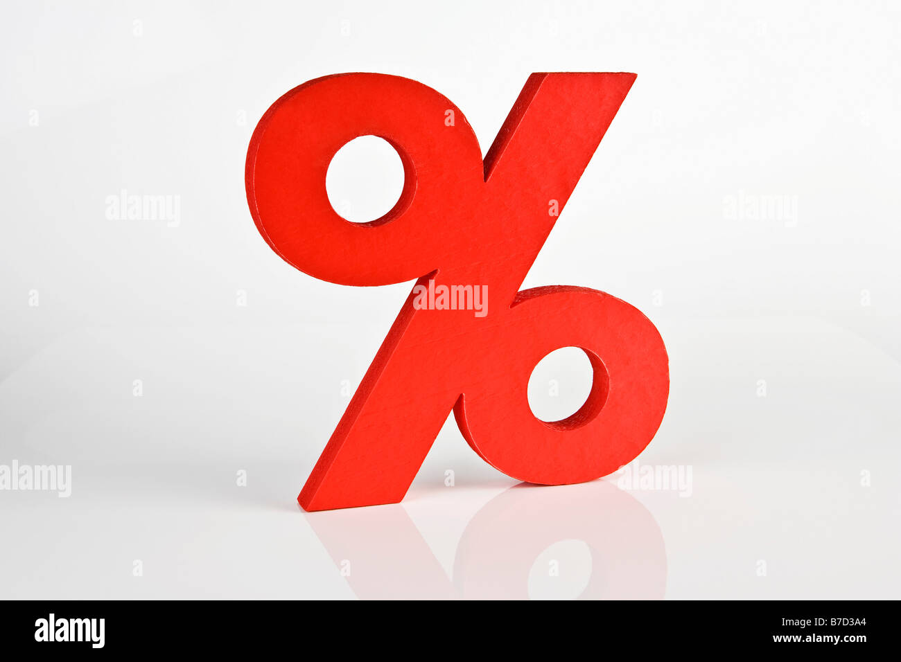 A red percentage sign Stock Photo