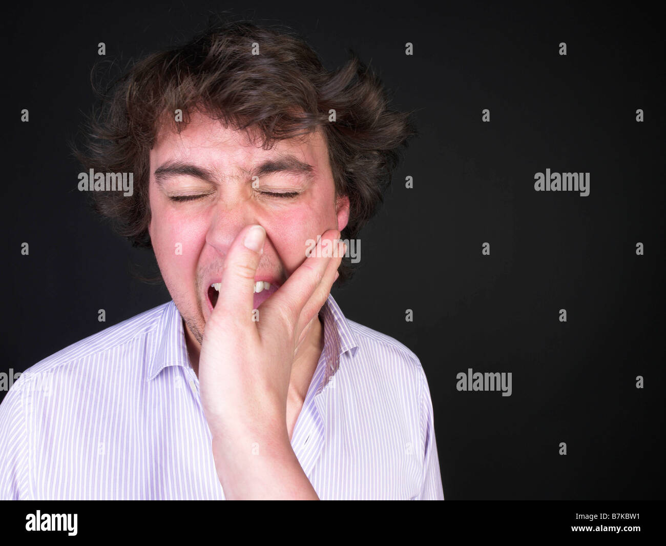 man getting slapped Stock Photo