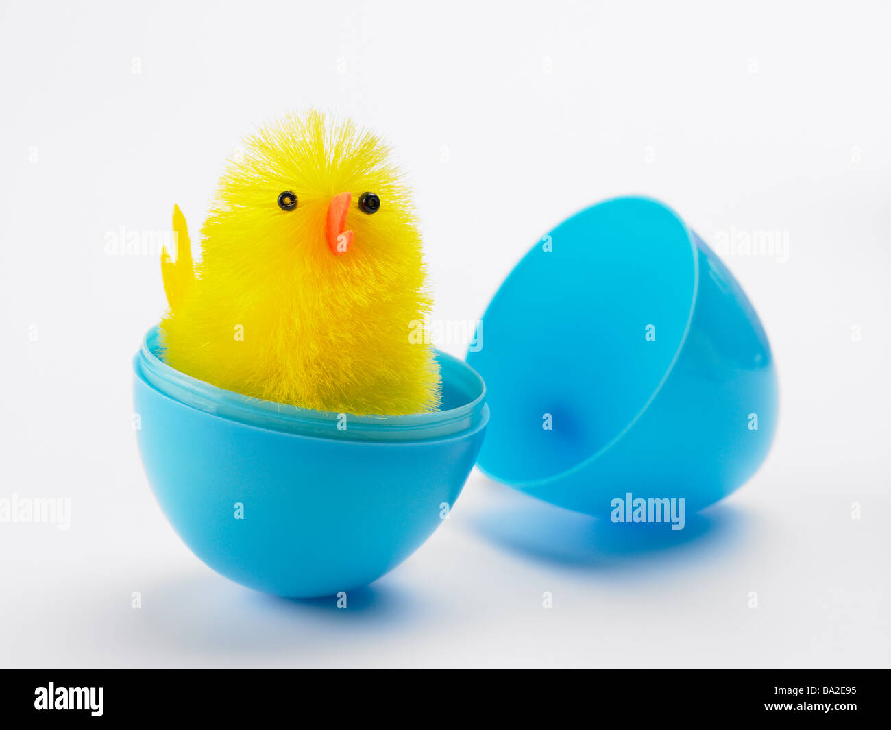 Easter Chick Hatching Out Of Egg Stock Photo