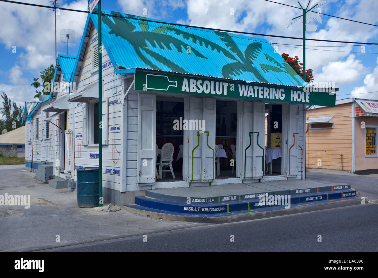 'Rum Shop' in St. Lawrence Gap, Barbados, 'West Indies' Stock Photo