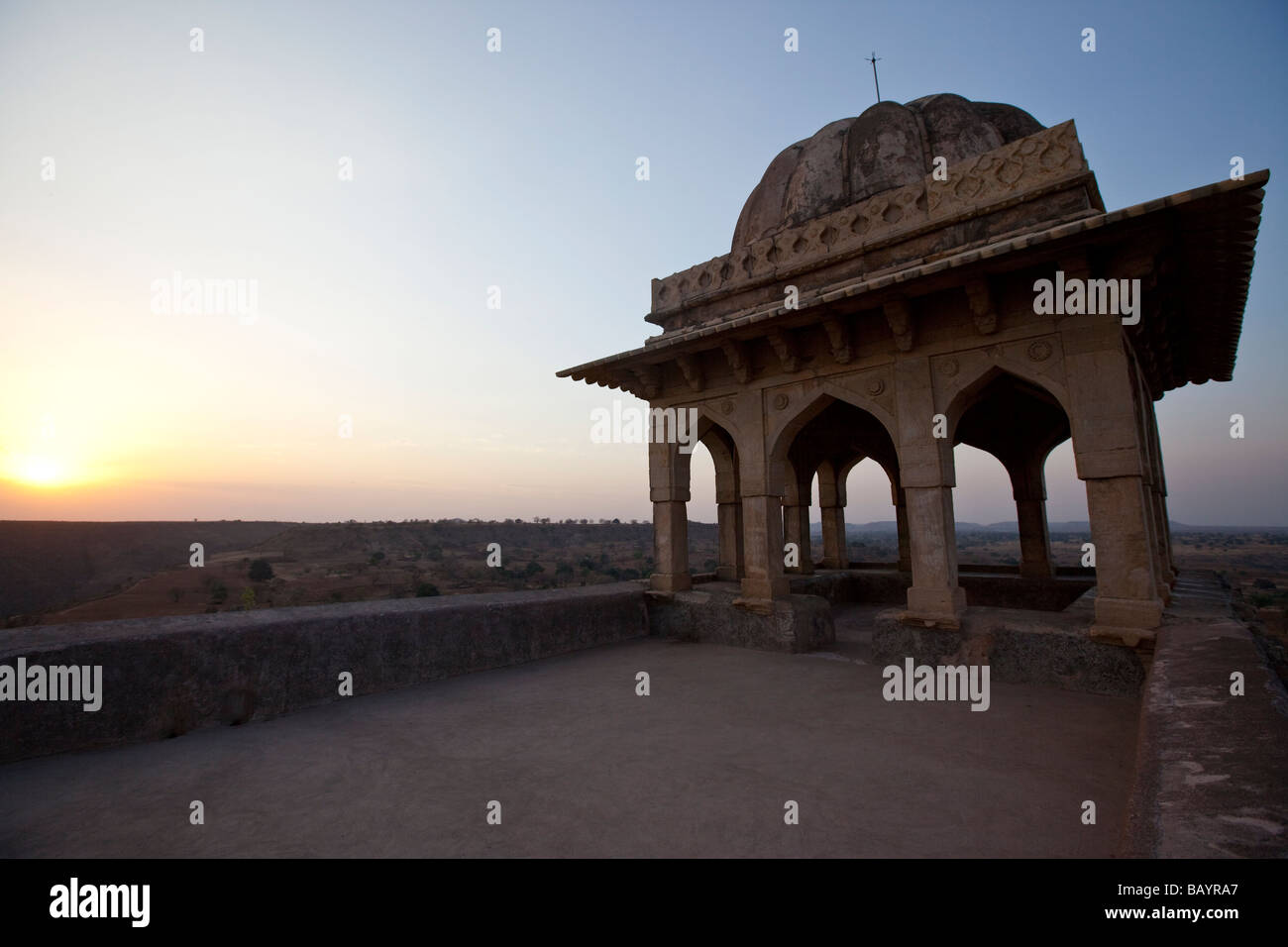 Rupmatis Pavilion at the Ruins of Mandu in Madhya Pradesh India Stock Photo