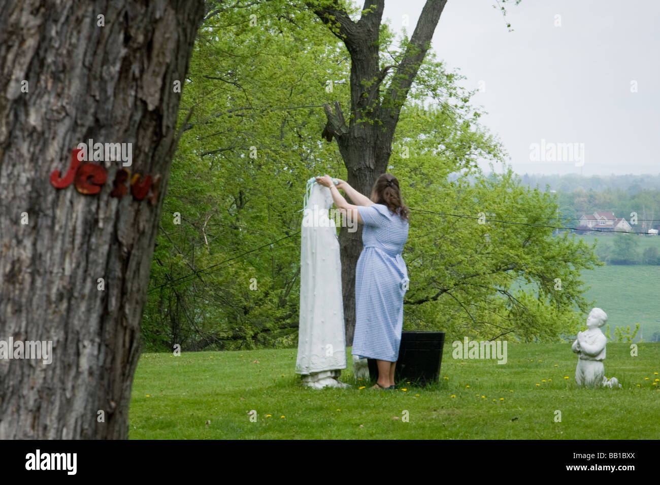 Crowning of Fatima at Shrine of Our Lady of Martyrs Auriesville New York State Montgomery County Stock Photo