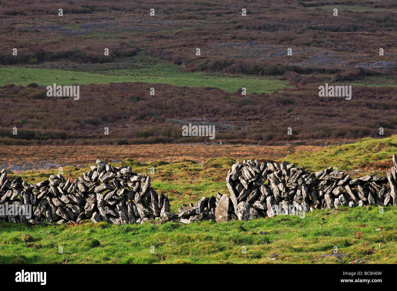 Stone Walls Ireland Stock Photo