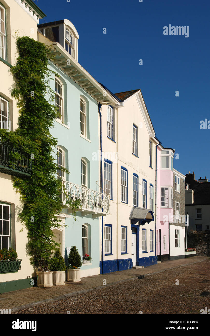 victorian period houses at bayards cove,dartmouth,devon,uk Stock Photo