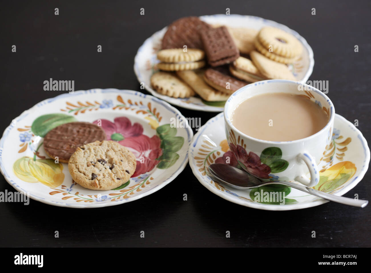 Tea and Biscuits Stock Photo