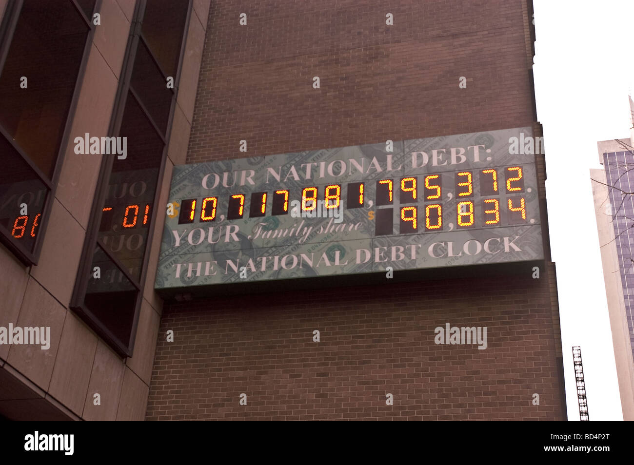 Our National Debt Clock, Manhattan, New York City, USA Stock Photo