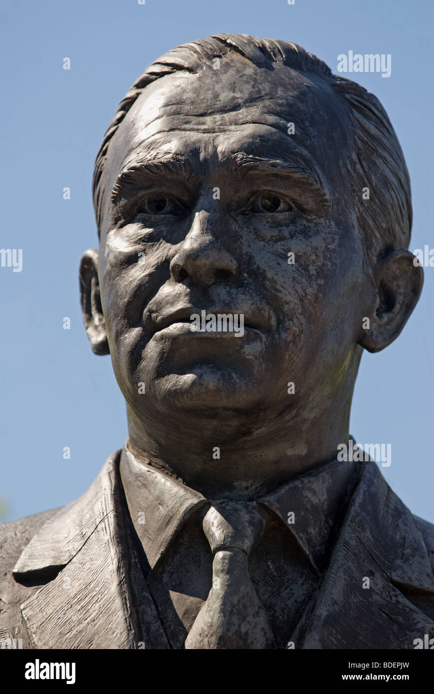 Statue of former Ipswich Town and England football manager, Sir Alf Ramsey. Stock Photo