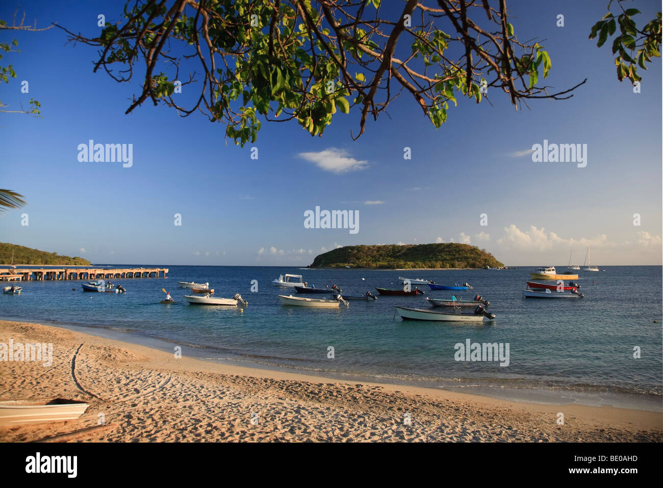 Usa, Caribbean, Puerto Rico, Vieques Island, Esperanza Bay Stock Photo