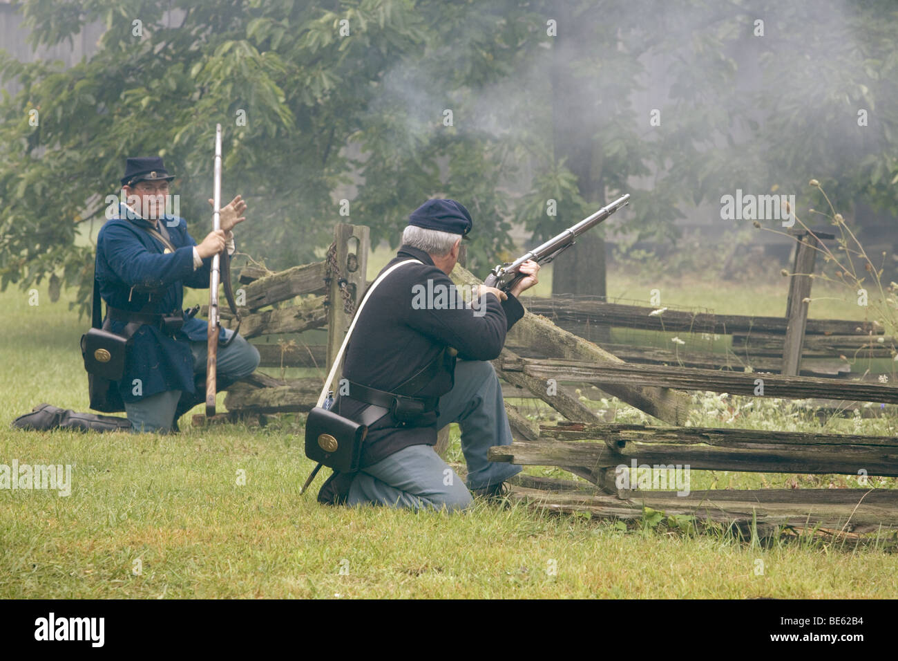 American civil war re-enactors Stock Photo