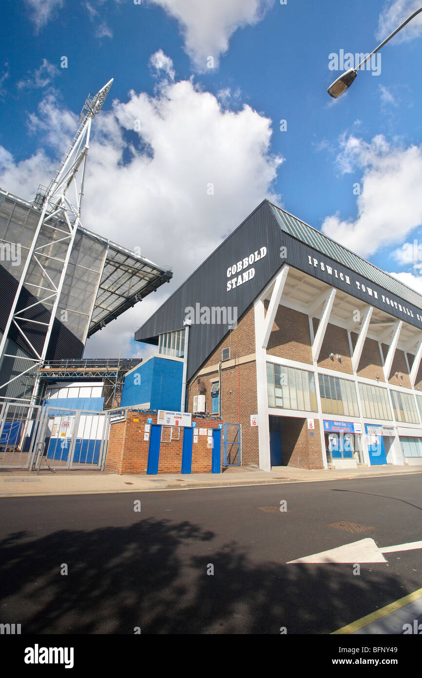 Portman Road & Ipswich Town Football Club on a bright sunny day Stock Photo