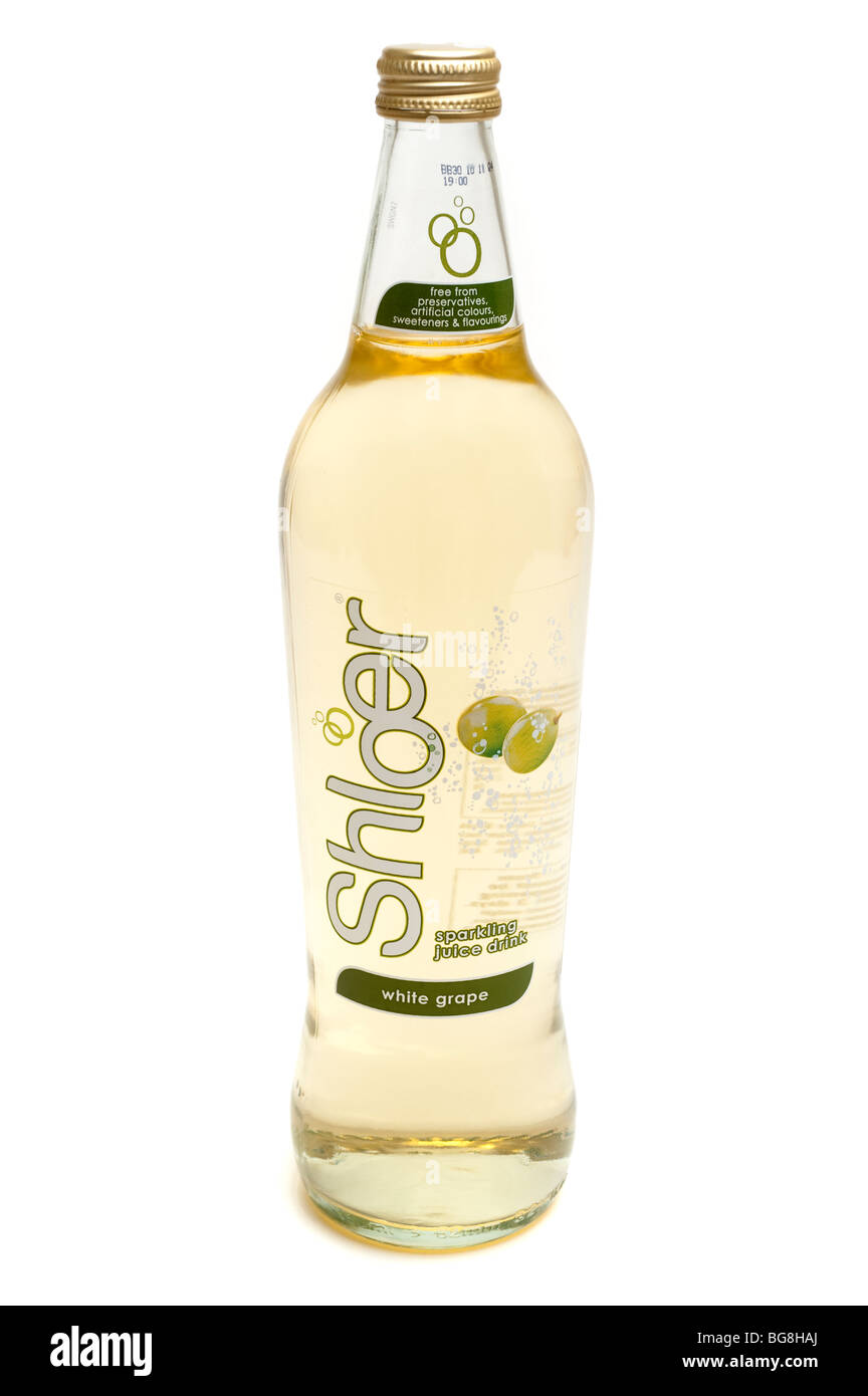 Bottle of Shloer 'white grape' juice Stock Photo