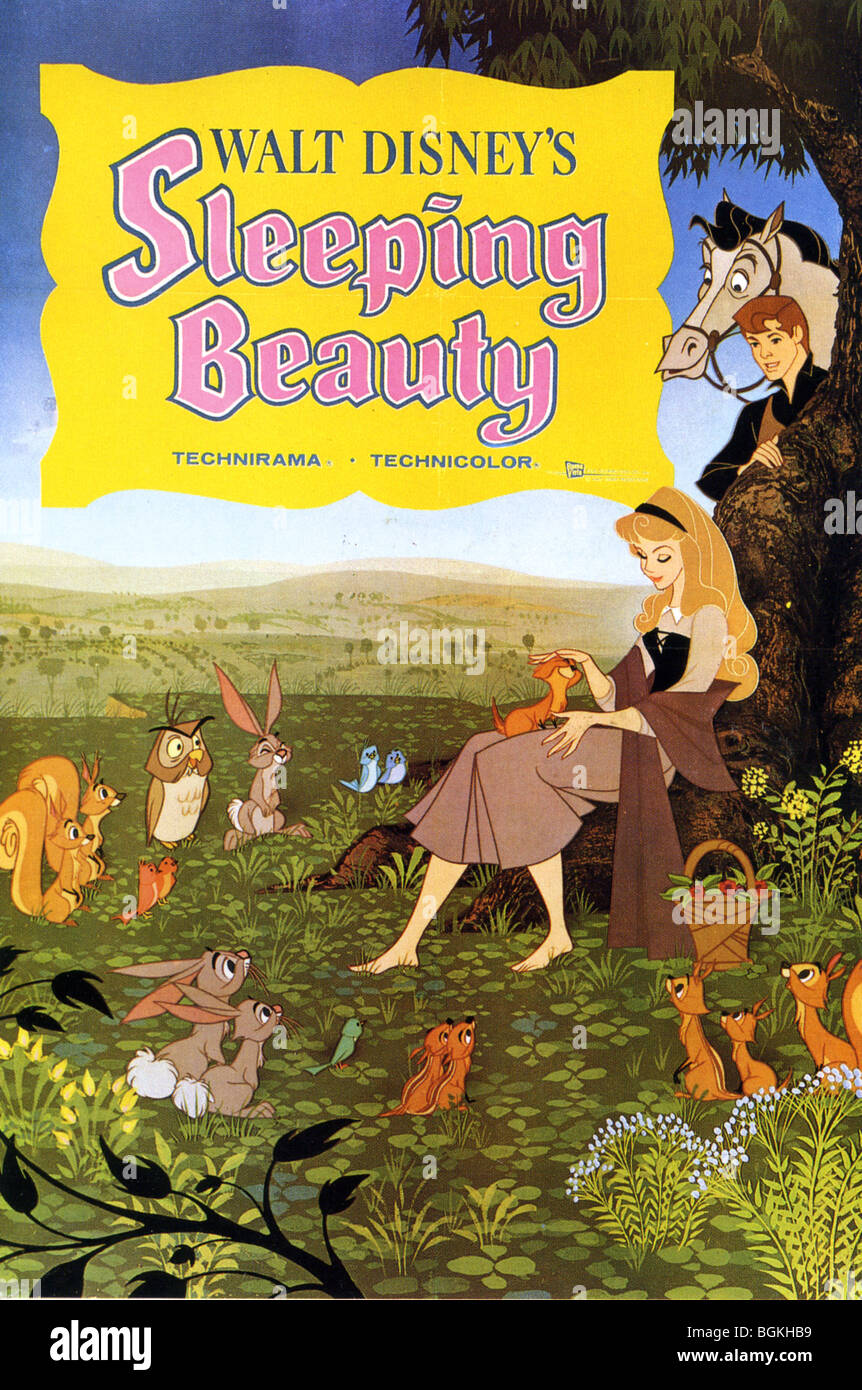 THE SLEEPING BEAUTY  Poster for 1959 Walt Disney feature cartoon Stock Photo