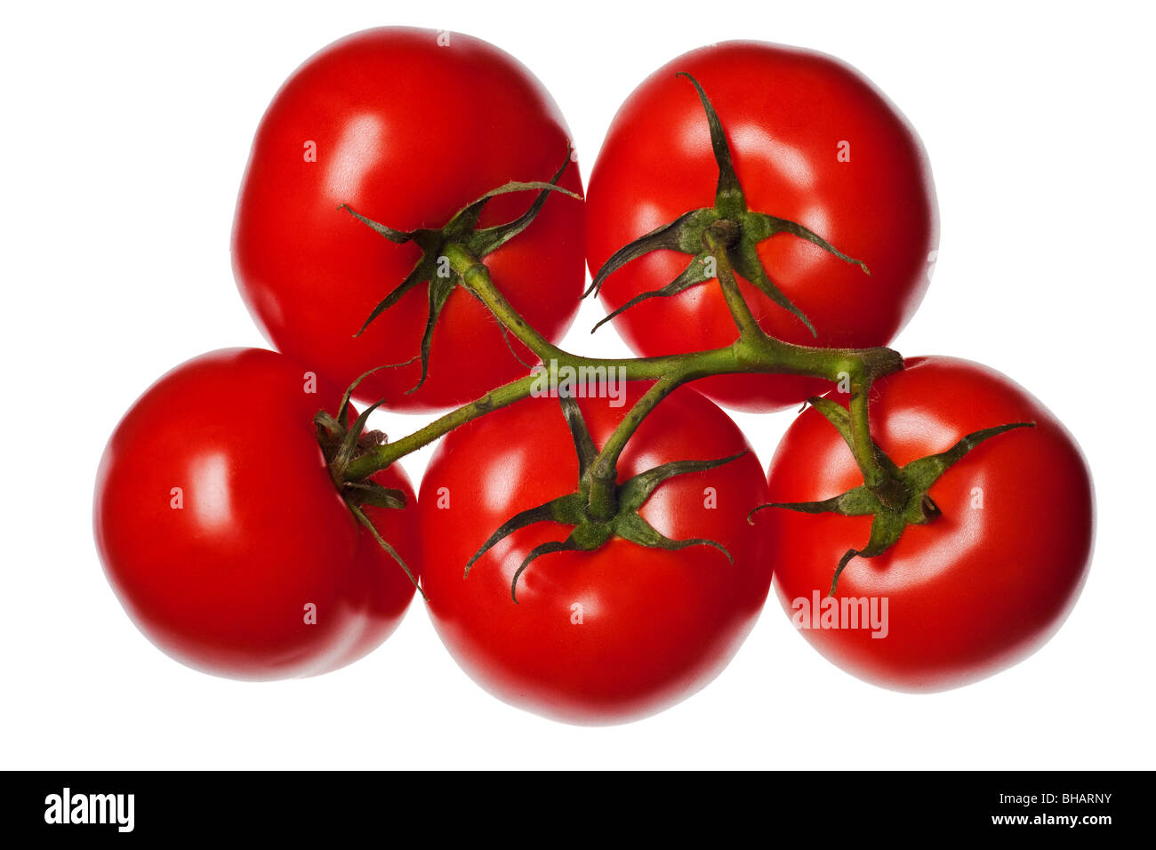 tomatoes isolated on a pure white background Stock Photo