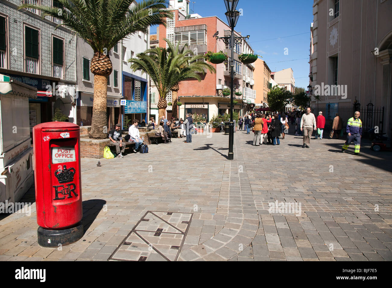 Main Street, Gibraltar Stock Photo